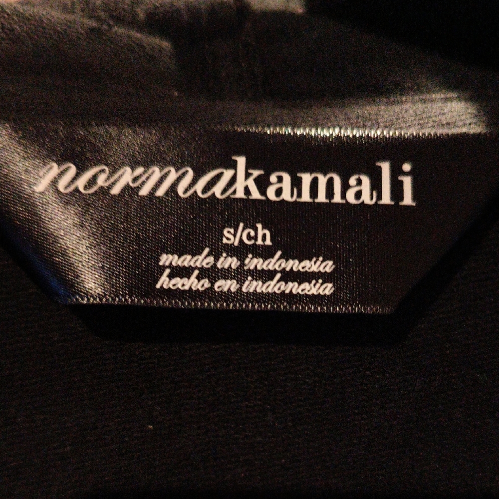 FINAL PRICE Norma Kamali Black hooded jacket w drawstring waist
